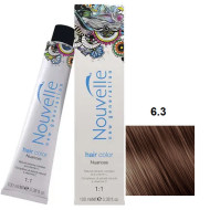 Nouvelle Hair Color Стійка крем-фарба для волосся_6.3 темно-золотистий русявий 100мл
