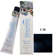 Nouvelle Hair Color Стійка крем-фарба для волосся_1.10 синьо-чорний 100мл Nouvelle Hair Color Стійка крем-фарба для волосся_1.10 синьо-чорний 100мл