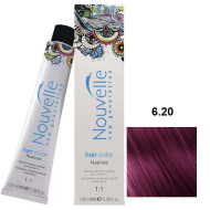 Nouvelle Hair Color Стійка крем-фарба для волосся_6.20 темно-фіолетовий русявий 100мл