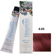 Nouvelle Hair Color Стійка крем-фарба для волосся_6.65 темний блонд червоно-махагоновий 100мл