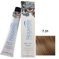 Nouvelle Hair Color Стійка крем-фарба для волосся_7.31 золотисто-попеляста блондинка 100мл
