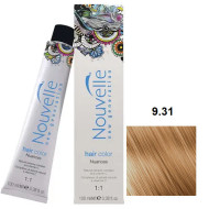 Nouvelle Hair Color Стійка крем-фарба для волосся_9.31 золотистий попелястий блондин 100мл