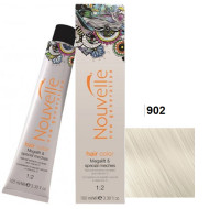 Nouvelle Hair Color Стійка крем-фарба для волосся_902 ультрасвітлий матовий блондин 100мл