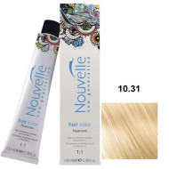 Nouvelle Hair Color Стійка крем-фарба для волосся_10.31 золотистий попелястий платиновий блондин 100мл Nouvelle Hair Color Стійка крем-фарба для волосся_10.31 золотистий попелястий платиновий блондин 100мл