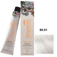 Nouvelle Hair Color Стійка крем-фарба для волосся_90.01 сріблястий 100мл Nouvelle Hair Color Стійка крем-фарба для волосся_90.01 сріблястий 100мл
