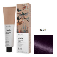 Nouvelle Lively Hair Color Стійка фарба для волосся без аміаку_6.22 темний блонд інтенсивно-фіолетовий 100мл Nouvelle Lively Hair Color Стійка фарба для волосся без аміаку_6.22 темний блонд інтенсивно-фіолетовий 100мл