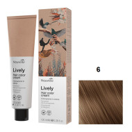Nouvelle Lively Hair Color Стійка фарба для волосся без аміаку_6 темний блонд 100мл Nouvelle Lively Hair Color Стійка фарба для волосся без аміаку_6 темний блонд 100мл