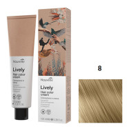 Nouvelle Lively Hair Color Стійка фарба для волосся без аміаку_8 світлий блонд 100мл Nouvelle Lively Hair Color Стійка фарба для волосся без аміаку_8 світлий блонд 100мл