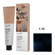 Nouvelle Lively Hair Color Стійка фарба для волосся без аміаку_1.10 синювато-чорний 100мл Nouvelle Lively Hair Color Стійка фарба для волосся без аміаку_1.10 синювато-чорний 100мл