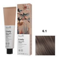 Nouvelle Lively Hair Color Стійка фарба для волосся без аміаку_6.1 темний попелястий блонд 100мл Nouvelle Lively Hair Color Стійка фарба для волосся без аміаку_6.1 темний попелястий блонд 100мл