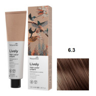 Nouvelle Lively Hair Color Стійка фарба для волосся без аміаку_6.3 золотистий темний блонд 100мл Nouvelle Lively Hair Color Стійка фарба для волосся без аміаку_6.3 золотистий темний блонд 100мл