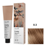 Nouvelle Lively Hair Color Стійка фарба для волосся без аміаку_8.3 золотистий світлий блонд 100мл Nouvelle Lively Hair Color Стійка фарба для волосся без аміаку_8.3 золотистий світлий блонд 100мл