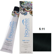 Nouvelle Hair Color Стійка крем-фарба для волосся_5.11 насичений попелястий світло-каштановий 100мл Nouvelle Hair Color Стійка крем-фарба для волосся_5.11 насичений попелястий світло-каштановий 100мл