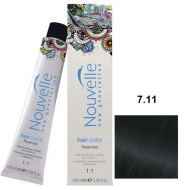 Nouvelle Hair Color Стійка крем-фарба для волосся_7.11 насичений попелястий блонд 100мл Nouvelle Hair Color Стійка крем-фарба для волосся_7.11 насичений попелястий блонд 100мл