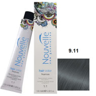Nouvelle Hair Color Стійка крем-фарба для волосся_9.11 дуже світлий блондин попелястий інтенсивний 100мл Nouvelle Hair Color Стійка крем-фарба для волосся_9.11 дуже світлий блондин попелястий інтенсивний 100мл