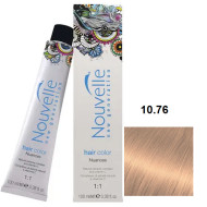 Nouvelle Hair Color Стійка крем-фарба для волосся_10.76 платиновий блонд коричнево-червоний 100мл Nouvelle Hair Color Стійка крем-фарба для волосся_10.76 платиновий блонд коричнево-червоний 100мл