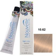 Nouvelle Hair Color Стійка крем-фарба для волосся_10.62 платиновий блонд рожево-перлинний 100мл Nouvelle Hair Color Стійка крем-фарба для волосся_10.62 платиновий блонд рожево-перлинний 100мл
