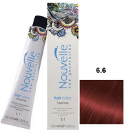 Nouvelle Hair Color Стійка крем-фарба для волосся_6.6 темний червоний блонд 100мл