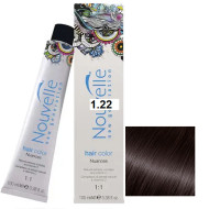 Nouvelle Hair Color Стійка крем-фарба для волосся_1.22 фіолетово-чорний 100мл Nouvelle Hair Color Стійка крем-фарба для волосся_1.22 фіолетово-чорний 100мл