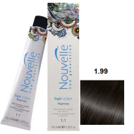 Nouvelle Hair Color Стійка крем-фарба для волосся_1.99 зеленувато-чорний 100мл Nouvelle Hair Color Стійка крем-фарба для волосся_1.99 зеленувато-чорний 100мл