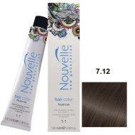 Nouvelle Hair Color Стійка крем-фарба для волосся_7.12 попелястий блонд райдужний 100мл Nouvelle Hair Color Стійка крем-фарба для волосся_7.12 попелястий блонд райдужний 100мл