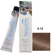 Nouvelle Hair Color Стійка крем-фарба для волосся_8.12 світлий блонд попелясто-райдужний 100мл Nouvelle Hair Color Стійка крем-фарба для волосся_8.12 світлий блонд попелясто-райдужний 100мл