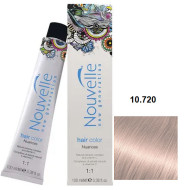 Nouvelle Hair Color Стійка крем-фарба для волосся_10.720 платиновий коричнево-фіолетовий блондин 100мл