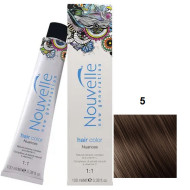 Nouvelle Hair Color Стійка крем-фарба для волосся_5 світло-коричневий 100мл Nouvelle Hair Color Стійка крем-фарба для волосся_5 світло-коричневий 100мл