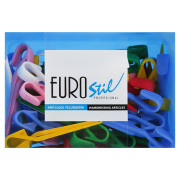 Eurostil 00056 Затискачі для волосся пластмасові середні різнокольорові 130 гр._ Eurostil 00056 Затискачі для волосся пластмасові середні різнокольорові 130 гр._