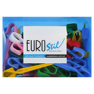 Eurostil 00056 Затискачі для волосся пластмасові середні різнокольорові 130 гр._