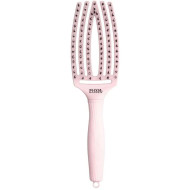 Olivia Garden Fingerbrush Care Ionic Boar & Nilon Pastel Pink Medium_Щітка масажна