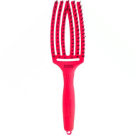 Olivia Garden Fingerbrush Boar & Nilon Medium Neon Pink_Щітка для волосся