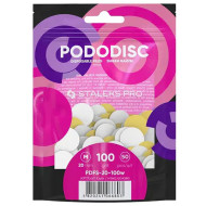 Staleks Expert_Змінні файли білі на м'якій основі для педикюрного диска PODODISC M 100грит