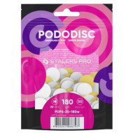 Staleks Expert_Змінні файли білі на м'якій основі для педикюрного диска PODODISC L 180грит Staleks Expert_Змінні файли білі на м'якій основі для педикюрного диска PODODISC L 180грит