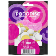 Staleks Expert_Змінні файли білі на м'якій основі для педикюрного диска PODODISC L 100грит
