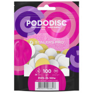 Staleks Expert_Змінні файли білі на м'якій основі для педикюрного диска PODODISC L 100грит Staleks Expert_Змінні файли білі на м'якій основі для педикюрного диска PODODISC L 100грит