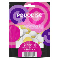 Staleks Expert_Змінні файли білі на м'якій основі для педикюрного диска PODODISC L 180грит Staleks Expert_Змінні файли білі на м'якій основі для педикюрного диска PODODISC L 180грит