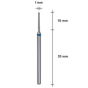Staleks Expert FA80B010/10_Фреза діамантова голка синя діаметр 1мм/робоча частина 10мм