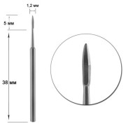 Staleks Expert FT11/012/2.5_Фреза твердосплавна nail cleaner діаметр 1,2мм/рабоча частина 2,5мм