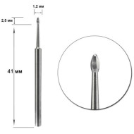 Staleks Expert FT12/012/2.5_Фреза твердосплавна nail cleaner mini діаметр 1,2мм/рабоча частина 2,5мм Staleks Expert FT12/012/2.5_Фреза твердосплавна nail cleaner mini діаметр 1,2мм/рабоча частина 2,5мм