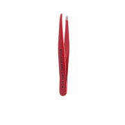 Staleks Pro Expert TE-11/4_Пінцет для брів червоний вузький скошений
