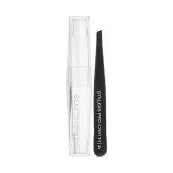 Staleks Pro Expert TE-11/3_Пінцет для брів чорний широкий скошений