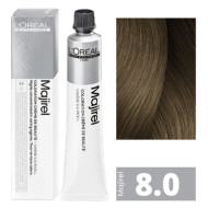 L'Oreal Professionnel Majirel Стійка крем-фарба для волосся_8.0 світлий блондин глибокий натуральний 60мл L'Oreal Professionnel Majirel Стійка крем-фарба для волосся_8.0 світлий блондин глибокий натуральний 60мл