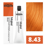 L'Oreal Professionnel Majirel Стійка крем-фарба для волосся_8.43 світлий блондин мідно-золотистий 60мл L'Oreal Professionnel Majirel Стійка крем-фарба для волосся_8.43 світлий блондин мідно-золотистий 60мл