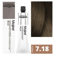 L'Oreal Professionnel Majirel Стійка крем-фарба для волосся_7.18 блондин попелястий мокка 60мл L'Oreal Professionnel Majirel Стійка крем-фарба для волосся_7.18 блондин попелястий мокка 60мл