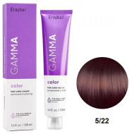 Erayba Gamma Color Стійка крем-фарба для волосся_5/22 інтенсивний світло-коричневий 100мл Erayba Gamma Color Стійка крем-фарба для волосся_5/22 інтенсивний світло-коричневий 100мл