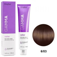 Erayba Gamma Color Стійка крем-фарба для волосся_6/03 натуральний темний золотистий блонд 100мл Erayba Gamma Color Стійка крем-фарба для волосся_6/03 натуральний темний золотистий блонд 100мл