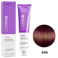 Erayba Gamma Color Стійка крем-фарба для волосся_6/65 темний коричнево-махагонний блонд 100мл Erayba Gamma Color Стійка крем-фарба для волосся_6/65 темний коричнево-махагонний блонд 100мл