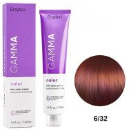 Erayba Gamma Color Стійка крем-фарба для волосся_6/32 темний золотисто-бежевий блонд 100мл Erayba Gamma Color Стійка крем-фарба для волосся_6/32 темний золотисто-бежевий блонд 100мл