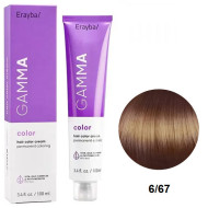 Erayba Gamma Color Стійка крем-фарба для волосся_6/67 темний золотисто-коричневий блонд 100мл Erayba Gamma Color Стійка крем-фарба для волосся_6/67 темний золотисто-коричневий блонд 100мл